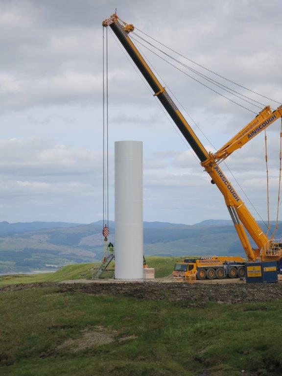 Sròndoire Turbines Start Going Up