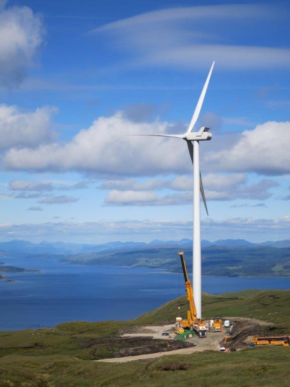 Last Turbine Up at Sròndoire Community Windfarm as Renewables Storm Rages